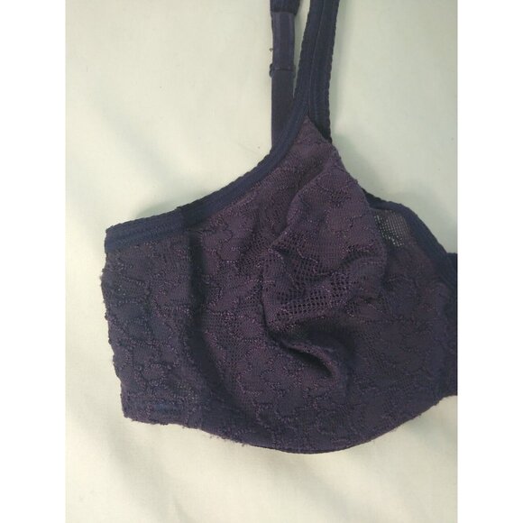 Ralph Lauren Bra Womens Size 34C Underwire Purple Floral Lace Unlined NWT # 8444 - Picture 2 of 8